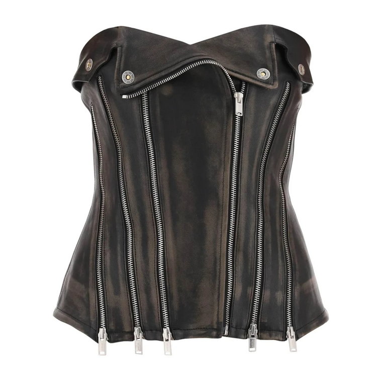 Skórzany Gorset Biker Top Dion Lee