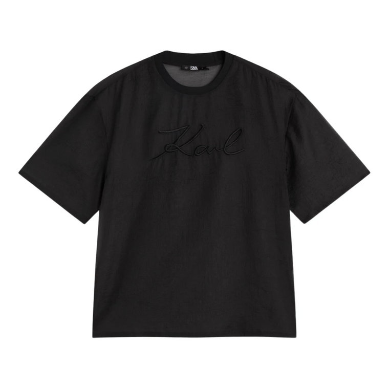 Podpisowa koszulka z organzy Karl Lagerfeld