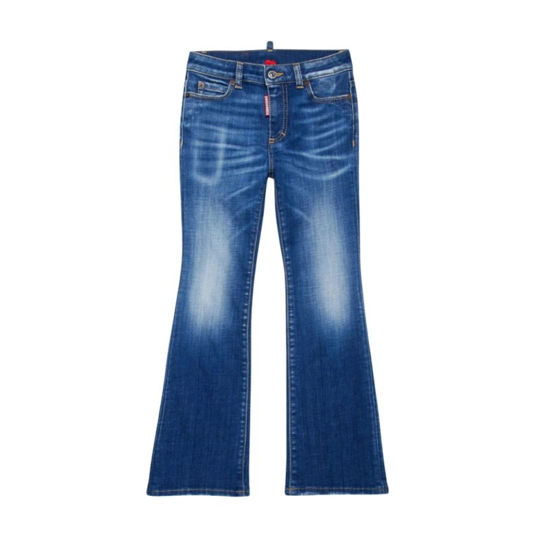 Niebieskie Jeansy dla Dziewczynek Aw24 Dsquared2