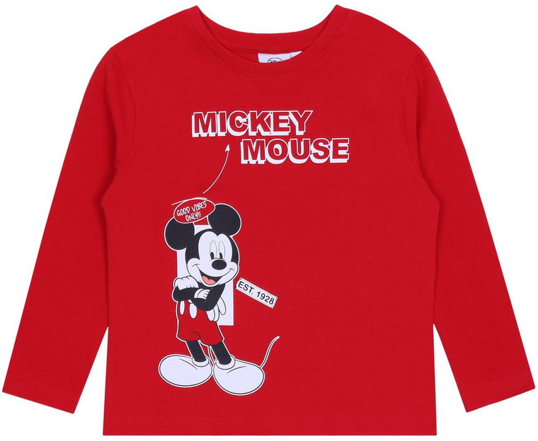 Czerwona bluzka z nadrukiem Myszki Mickey DISNEY
