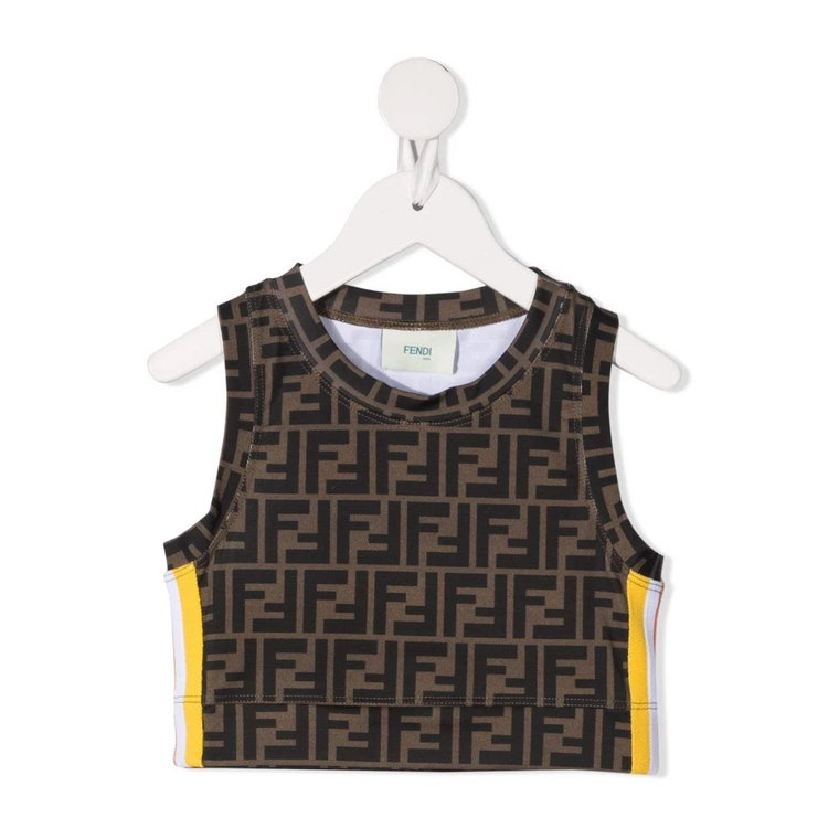 Brązowy FF Logo Monogram Vest Fendi