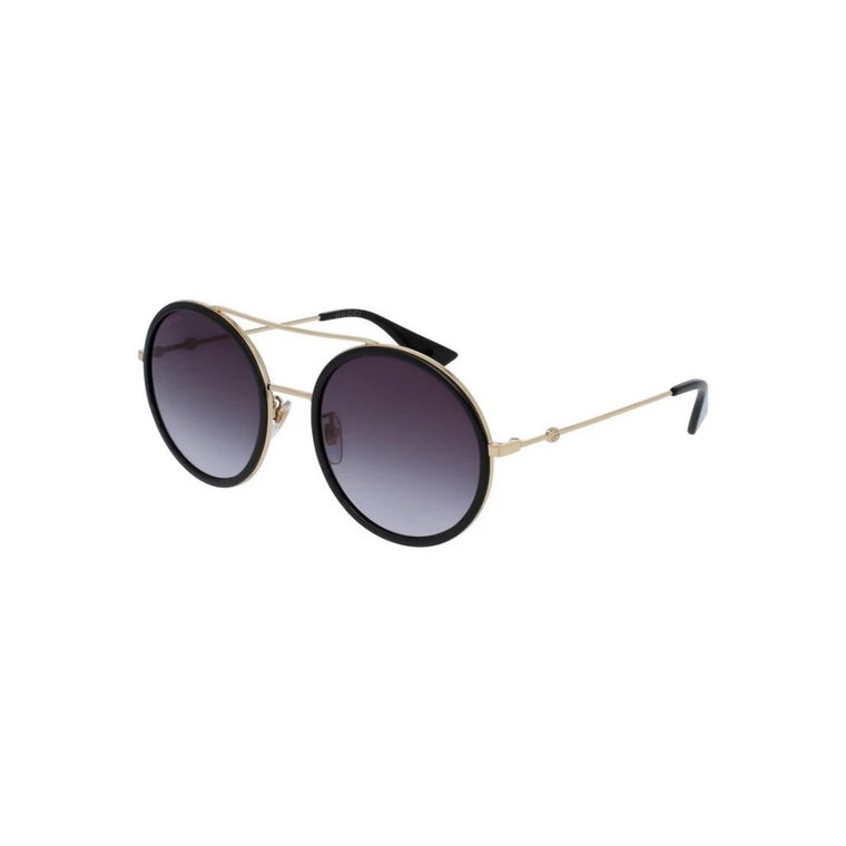 Okulary przeciwsłoneczne złota oprawka szare soczewki Gucci