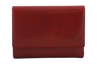 Skórzany portfel damski - Czerwony
