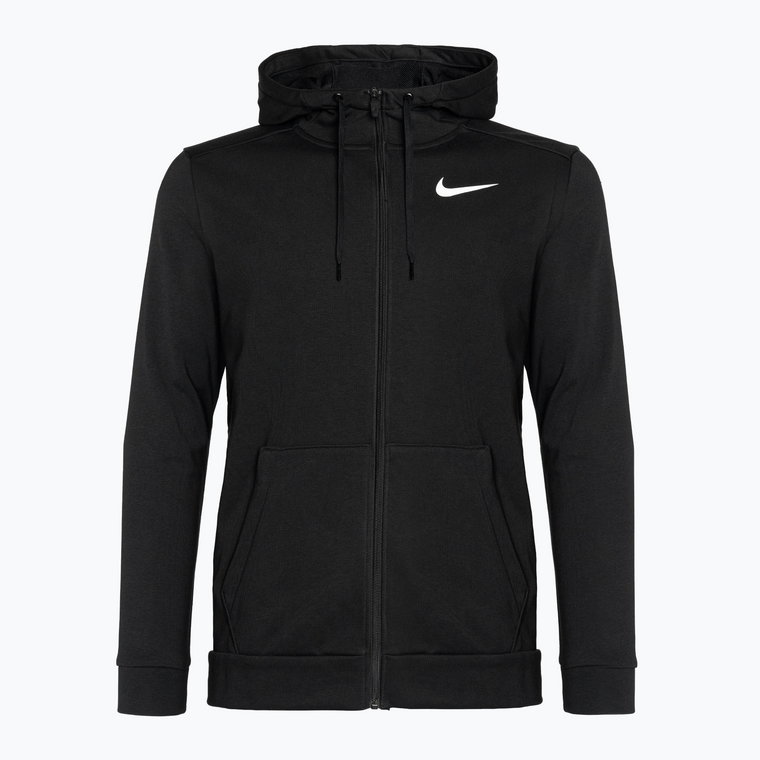 Bluza męska Nike Dri-Fit Hooded Fitness Full Zip Fleece black/white