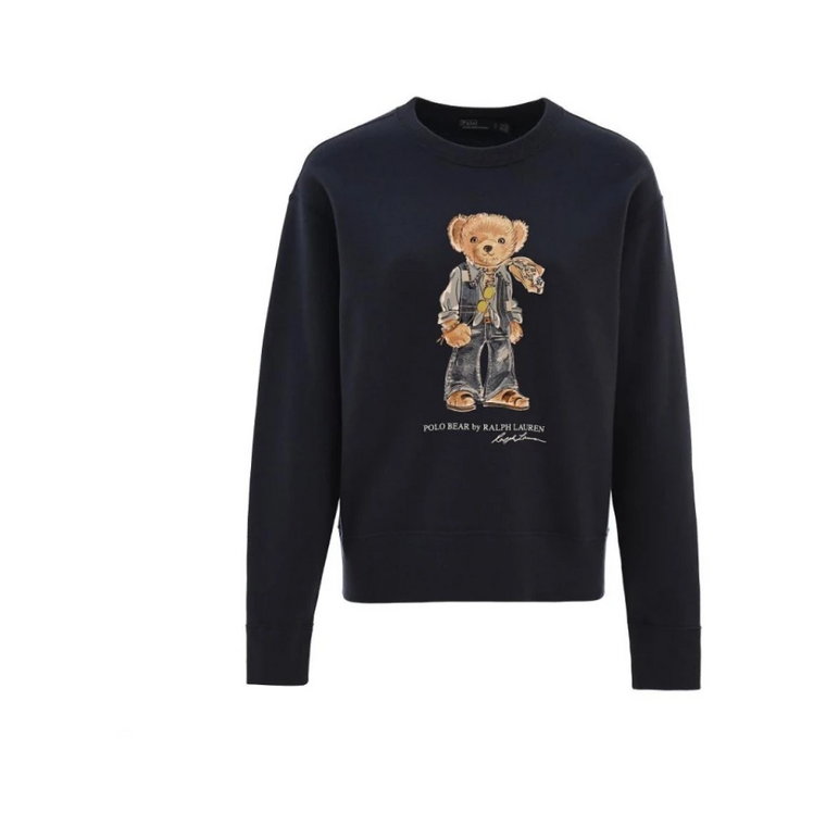 Navy Bear Sweatshirt - Rozmiar: M, Kolor: Navy Ralph Lauren