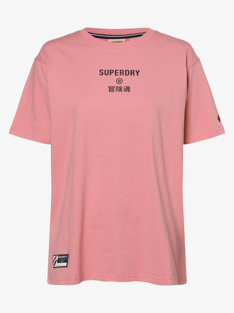 Superdry - T-shirt damski, różowy