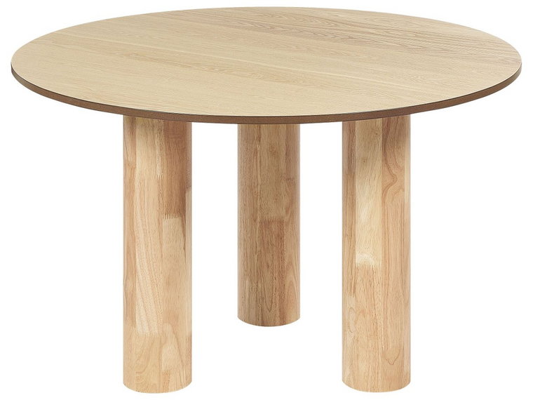 Stół do jadalni okrągły  120 cm jasne drewno ORIN