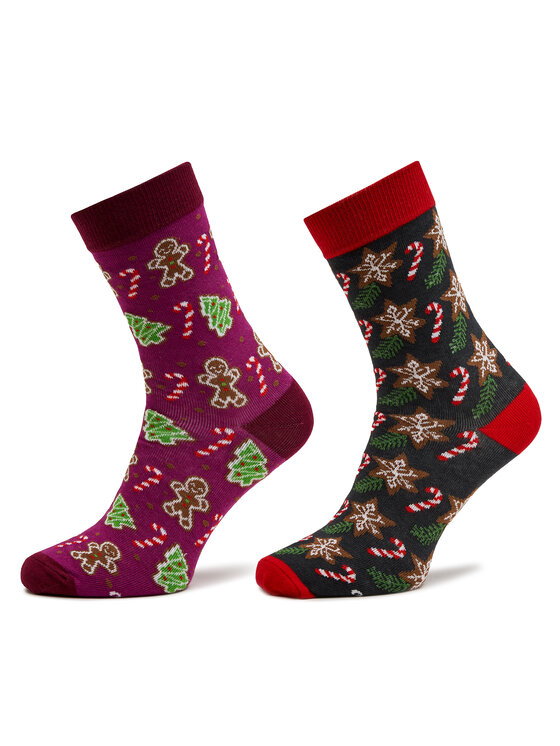Zestaw 2 par wysokich skarpet męskich Rainbow Socks