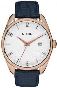 Nixon BULLET LEATHER ROSEGOLDNAVY kobiety zegarek analogowy