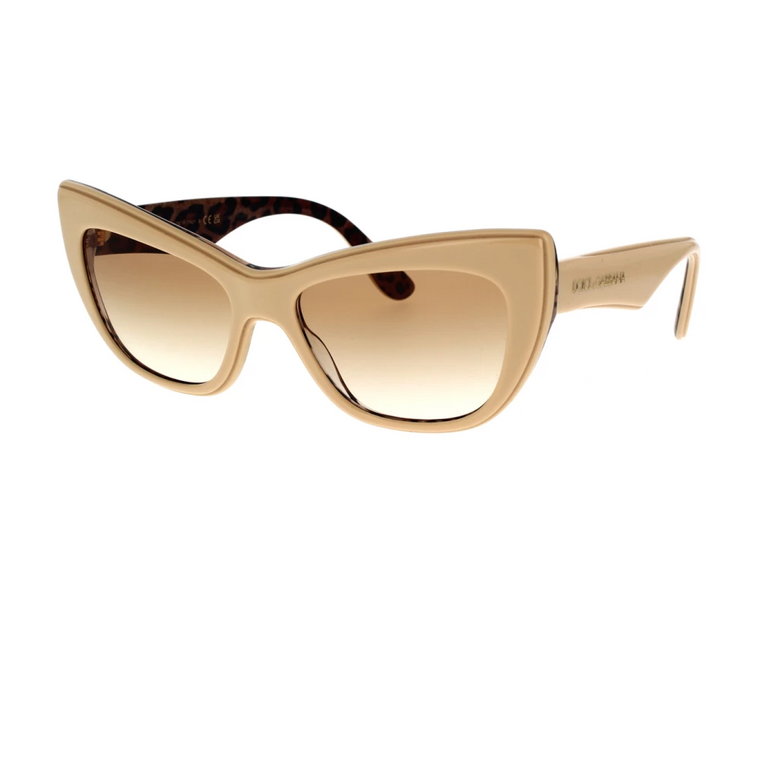 Okulary przeciwsłoneczne w stylu Cat-Eye zadrukiem leoparda Dolce & Gabbana