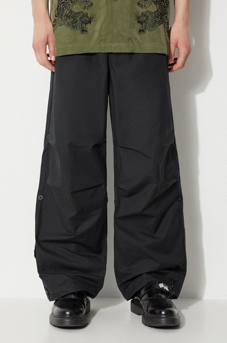 Maharishi spodnie Original Loose Snopants męskie kolor czarny proste 4039.BLACK