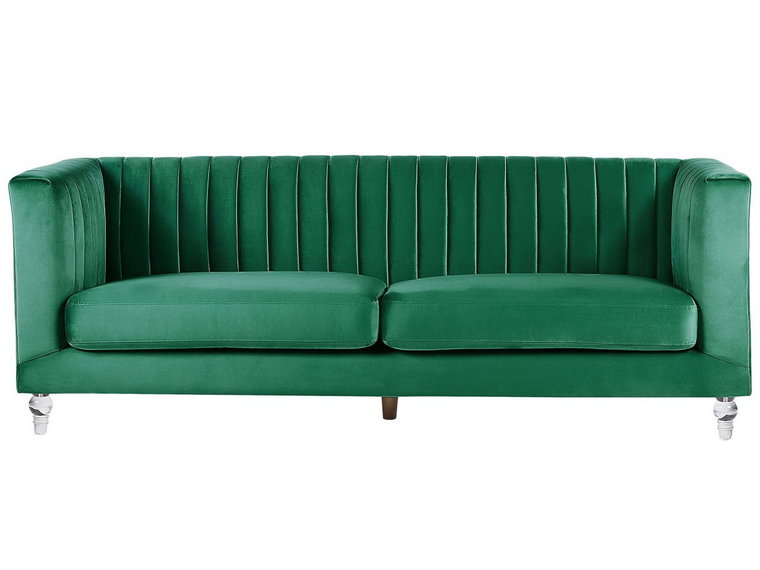 Sofa tapicerowana BELIANI Arvika, 3-osobowa, zielona, 75x204x78 cm