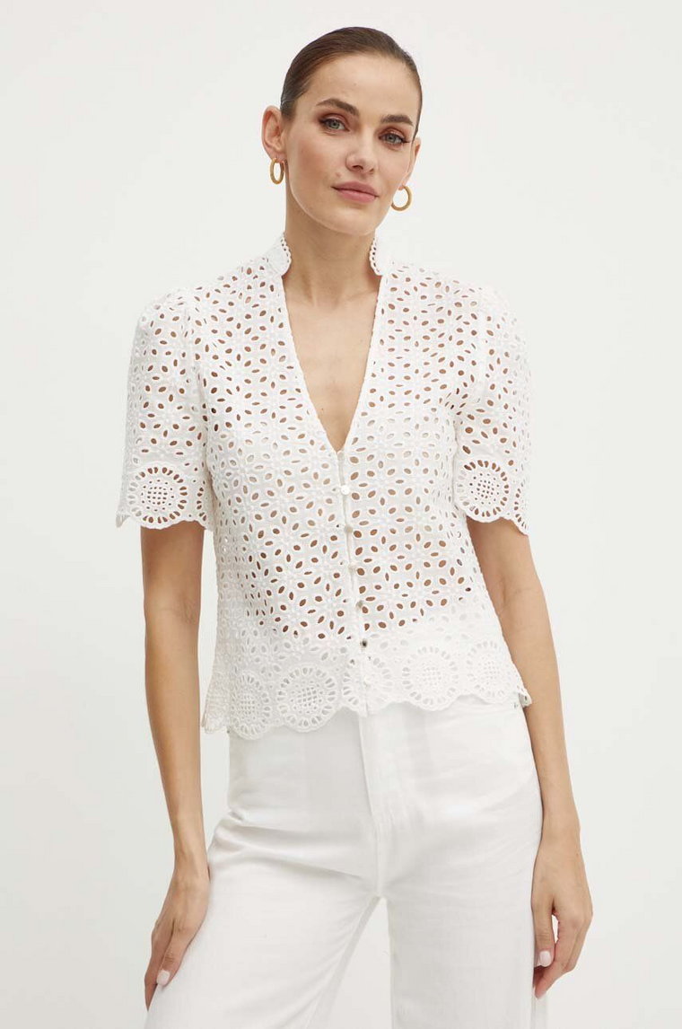 Morgan koszula bawełniana CFLAM damska kolor biały regular