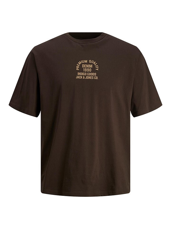 Jack & Jones Koszulka "Carl" w kolorze ciemnobrązowym