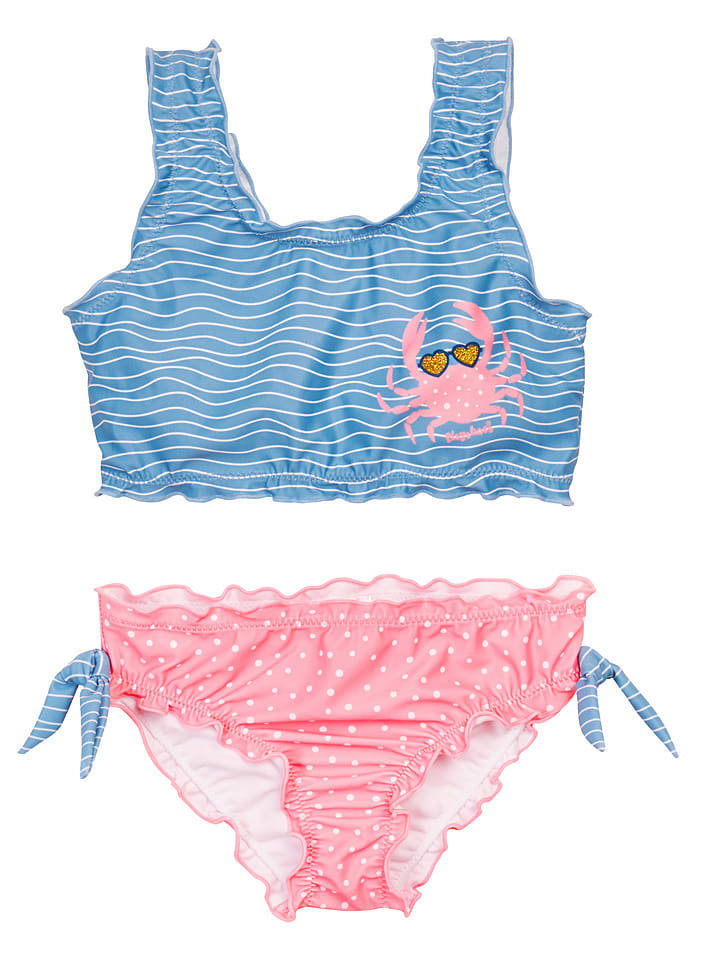 Playshoes Bikini w kolorze błękitno-jasnoróżowym