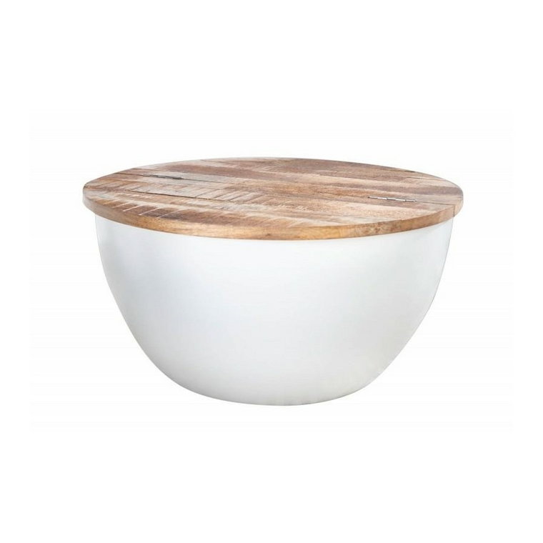 Invicta stolik kawowy industrial storage 70cm biały mango kod: 40891