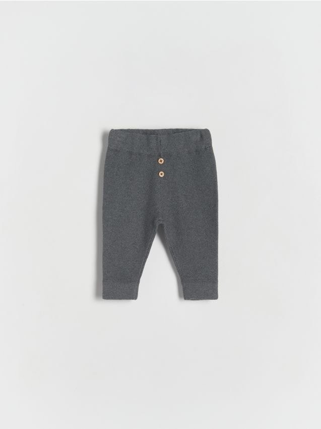 Reserved - Bawełniane spodnie - ciemnoszary