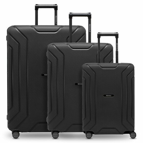 Redolz Essentials 15 walizka na 4 kółkach 3-częściowa z trzypunktowym zapięciem deep black