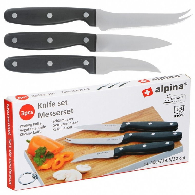 Zestaw noży kuchennych stalowe 3 szt. kod: O-259283
