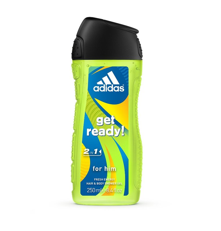 Adidas, Get Ready for Him, Żel pod prysznic 2w1, 250 ml