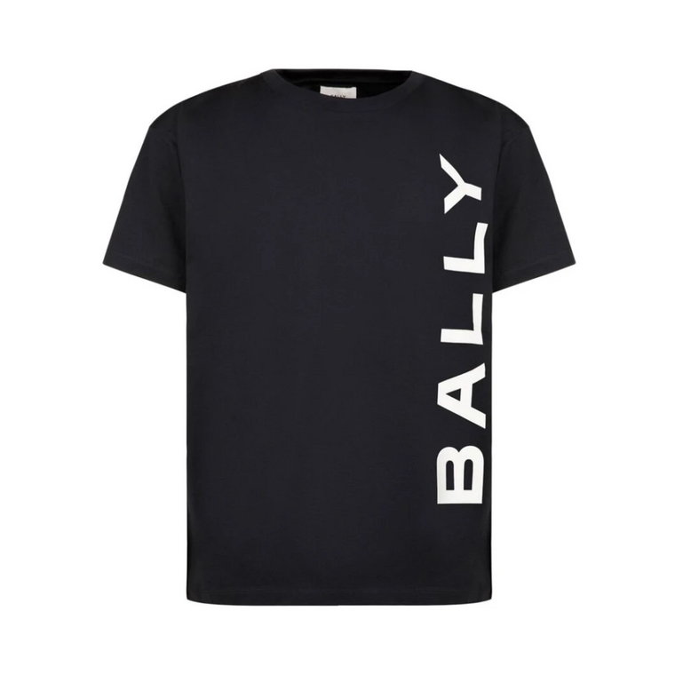 Organiczna Bawełna T-shirt z Nadrukiem Bally