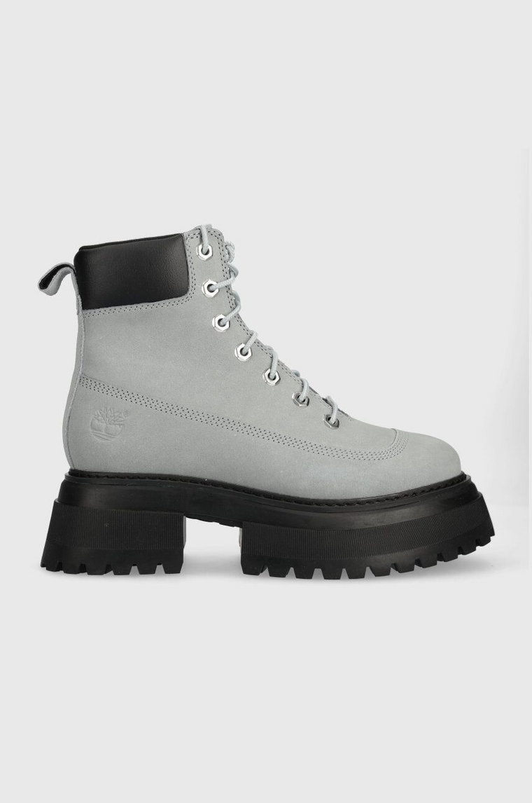 Timberland workery Timberland Sky 6In LaceUp damskie kolor szary na platformie lekko ocieplone TB0A42AWEA31