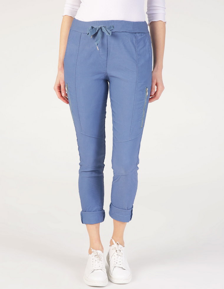 NIEBIESKI SPODNIE 259-N6357 JEANS