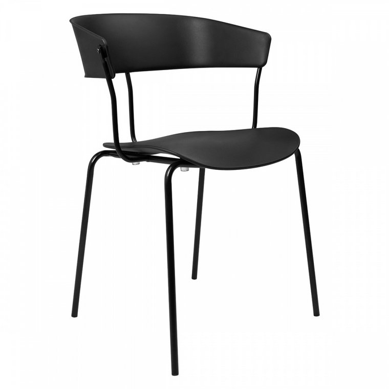 Krzesło jett czarne - polipropylen, metal kod: PC-161