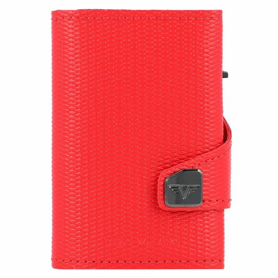 Tru Virtu Etui na karty kredytowe Click & Slide RFID Leather 6,5 cm coral-red