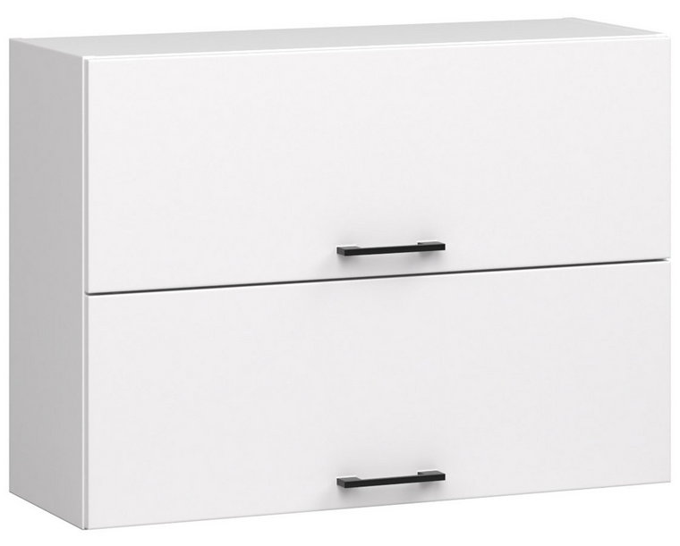 Biała górna szafka kuchenna z podwójnym frontem 80 cm - Tereza 3X