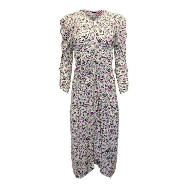 Sukienka z jedwabiu z graficznym wzorem kwiatowym Isabel Marant Pre-owned