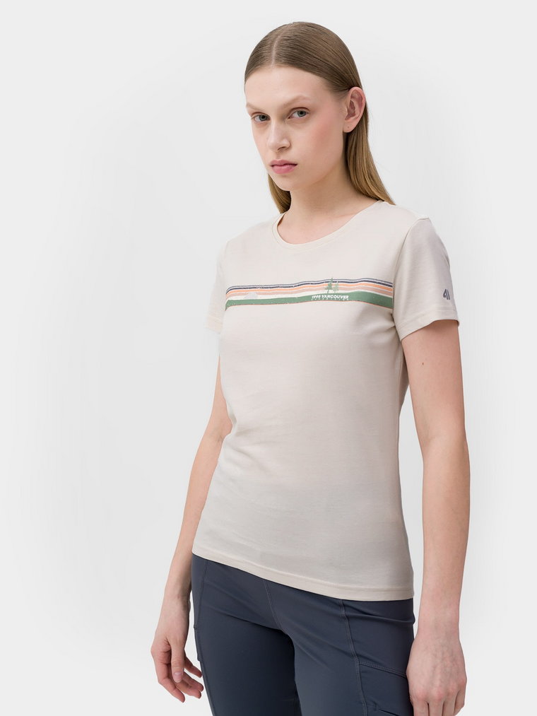 T-shirt regular z bawełny organicznej damski