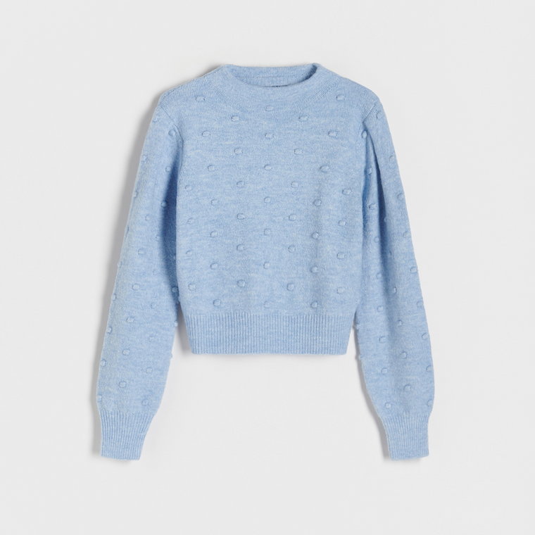 Reserved - Sweter z ozdobnymi detalami - jasnoniebieski