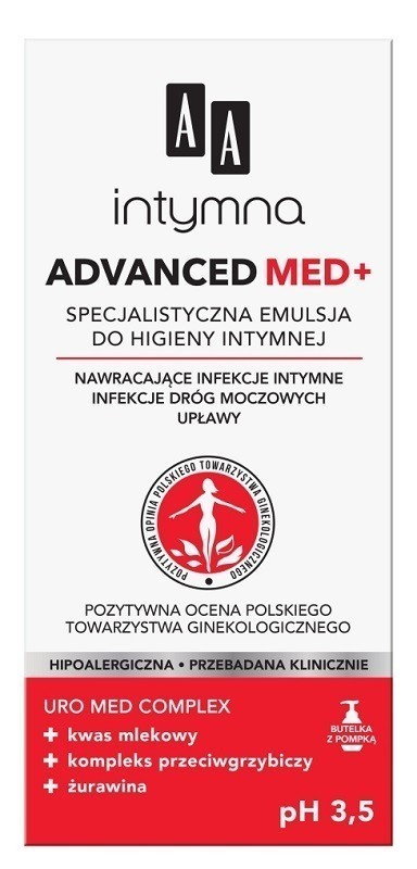 AA Intymna Med. Advanced Specjalistyczna emulsja do higieny intymnej - dozownik 300ml