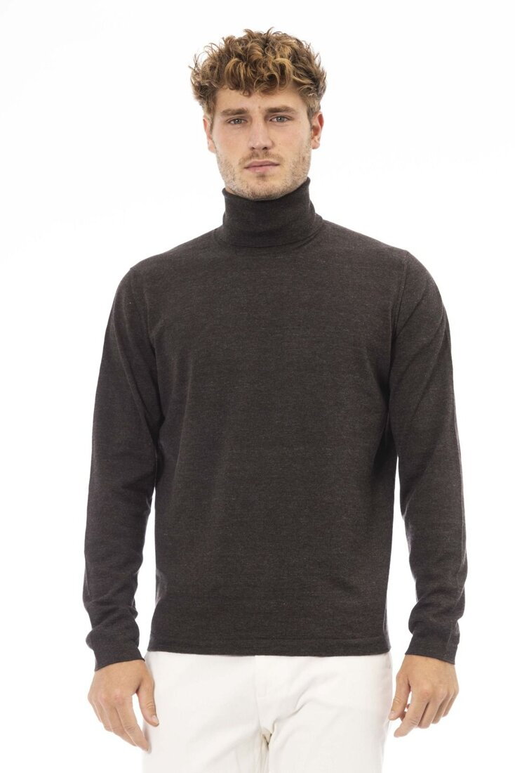 Swetry marki Alpha Studio model AU7171G kolor Brązowy. Odzież męska. Sezon: