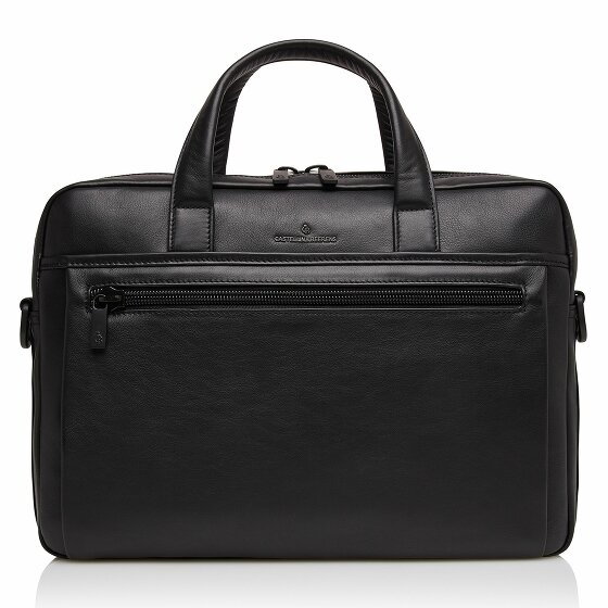 Castelijn & Beerens Nappa X Echo Briefcase RFID Leather 41 cm Komora na laptopa black