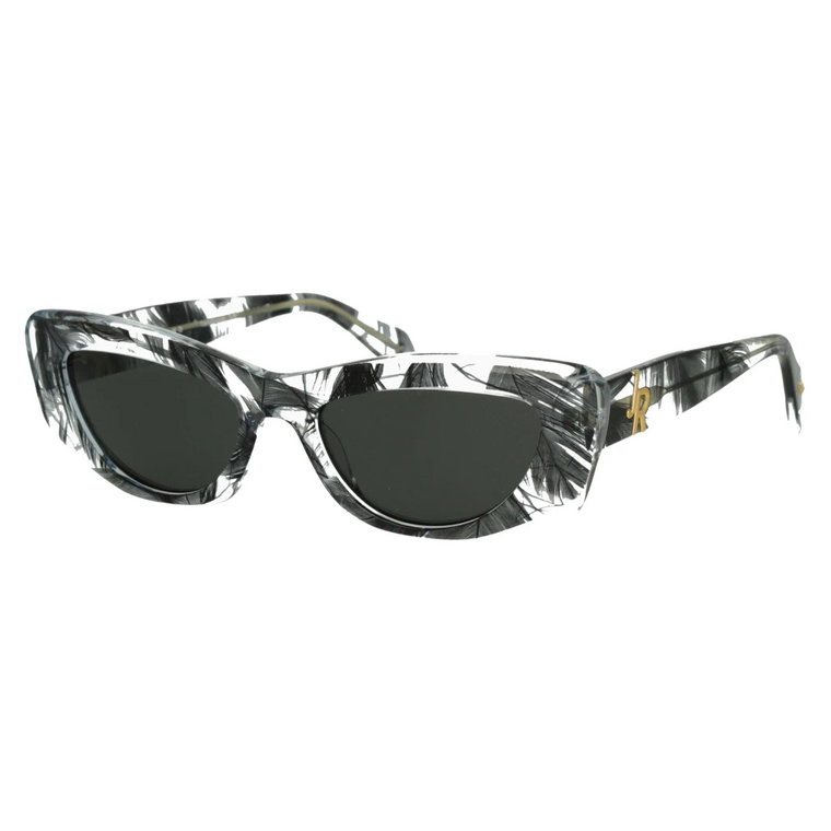 Okulary przeciwsłoneczne z kontrastującym logo, Odważny i elegancki styl John Richmond