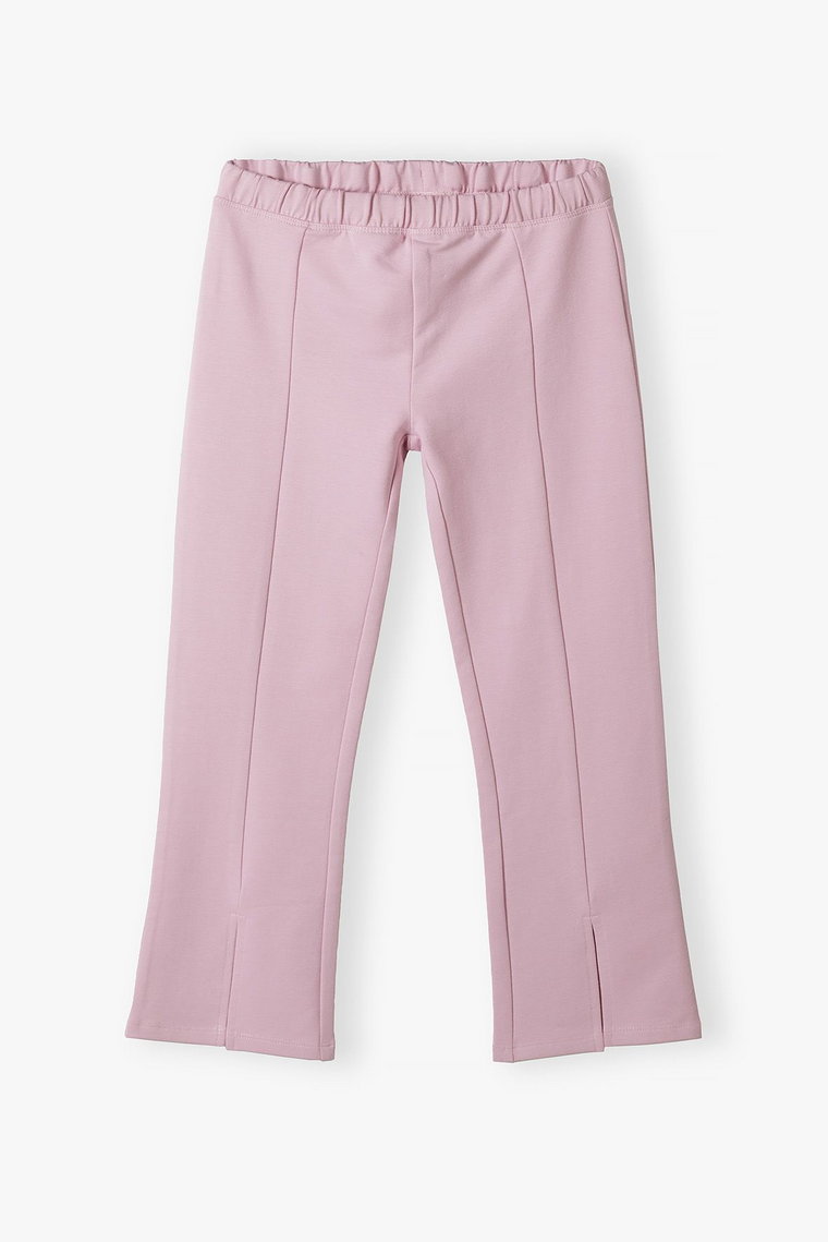 Różowe spodnie dziewczęce flare - Limited Edition
