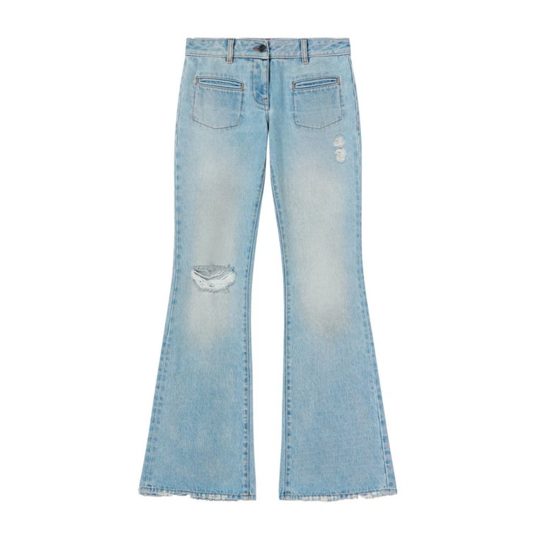 Jasnoniebieskie Bootcut Jeansy Palm Angels