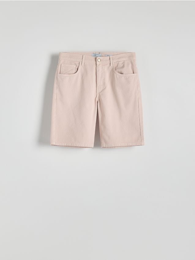 Reserved - Jeansowe szorty regular fit - różowy