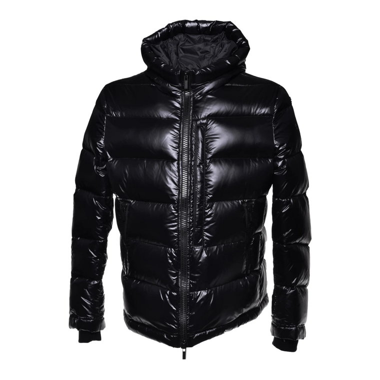 Down jacket in black nylon Baldinini