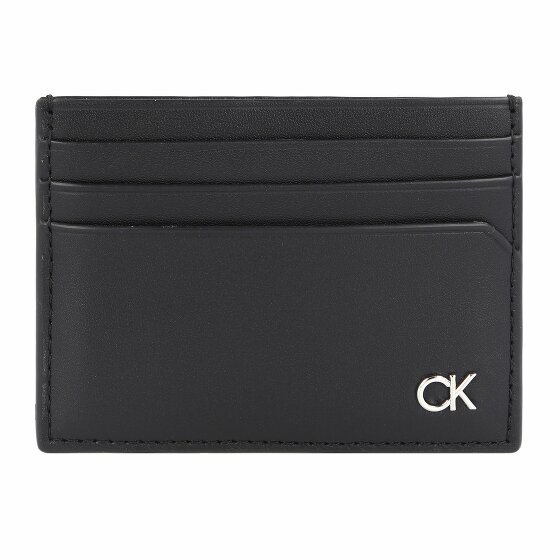 Calvin Klein Metal CK Etui na karty kredytowe Skórzany 10 cm black