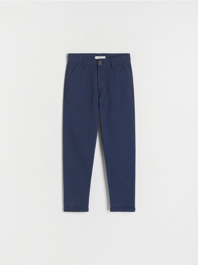 Reserved - Spodnie chino regular fit - granatowy