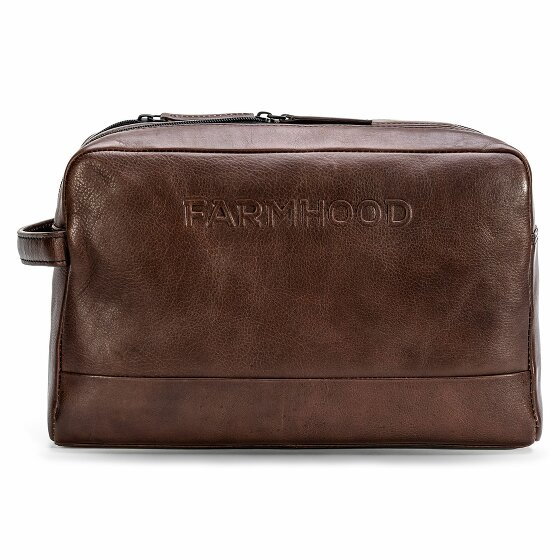 Farmhood Memphis XL Toilet Bag Leather 30 cm dark brown