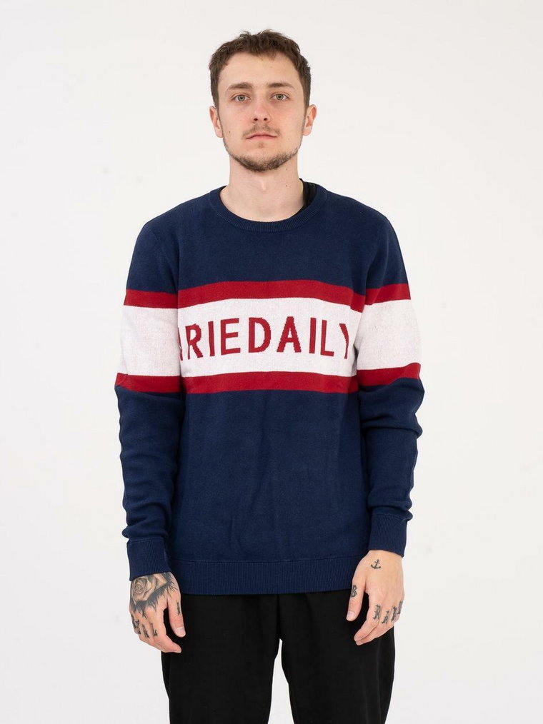 Sweter Iriedaily Big Logo Knit Granatowy