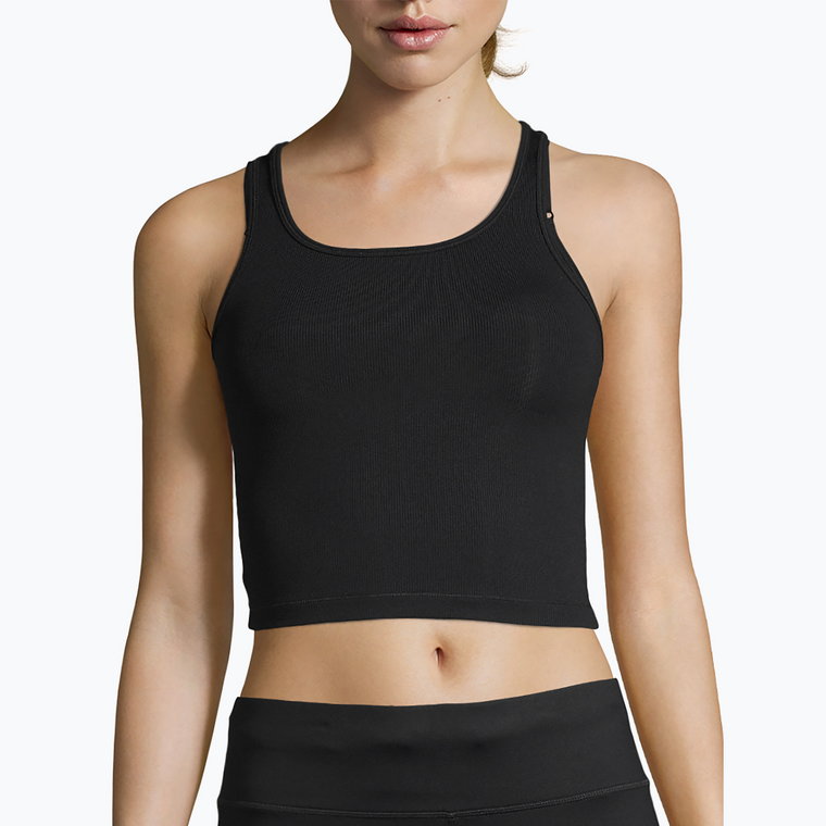 Top treningowy damski Casall Crop Rib Racerback black