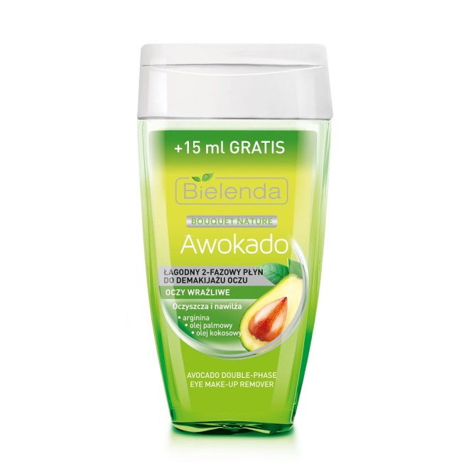 Bielenda Bouquet Nature Awokado łagodny 2-fazowy płyn do demakijażu oczu 140ml