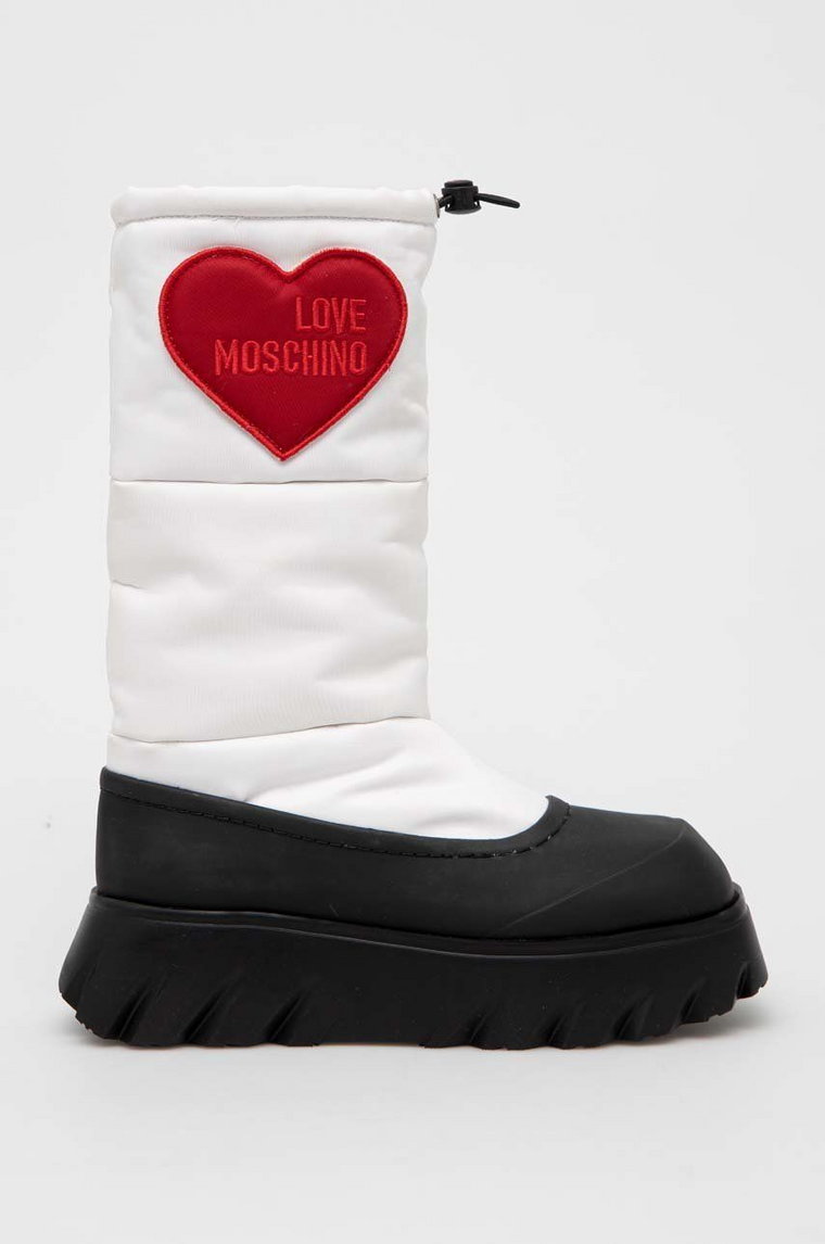 Love Moschino śniegowce kolor biały