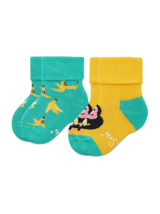 Zestaw 2 par wysokich skarpet dziecięcych Happy Socks
