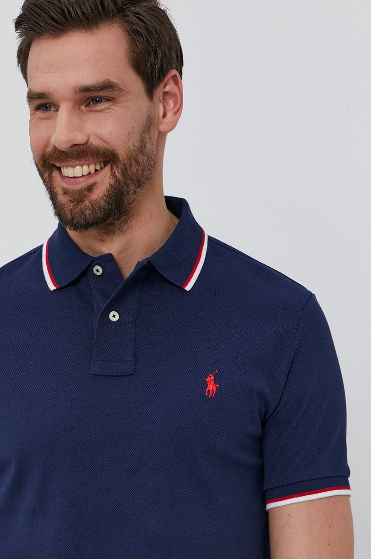 Polo Ralph Lauren Polo 710842621003 męski kolor granatowy gładki